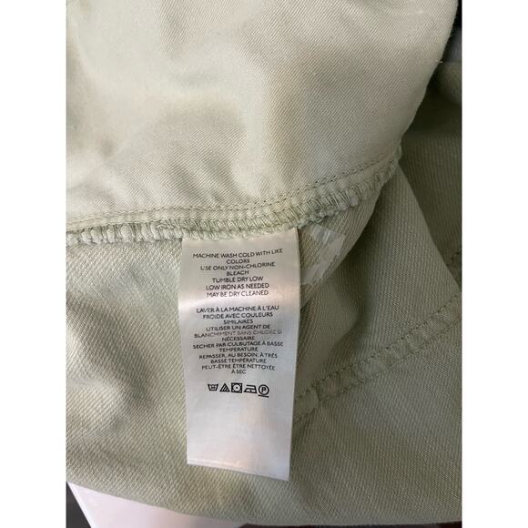 Pilcro Anthropologie The Breaker Mid-Rise Barrel Pull-On Jeans in Sage 34P - Picture 11 of 11